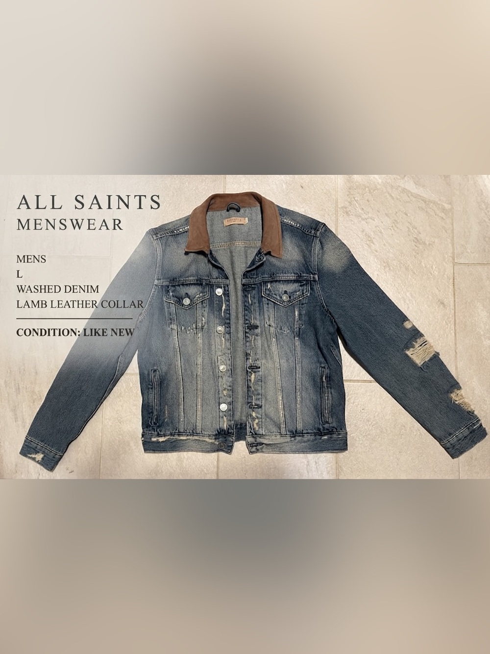 ALLSAINTS DENIM TRUCKER JACKET